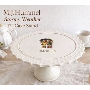 Hummel Danbury Mint Hostess Collection Pedestal Cake Stand Display Stand